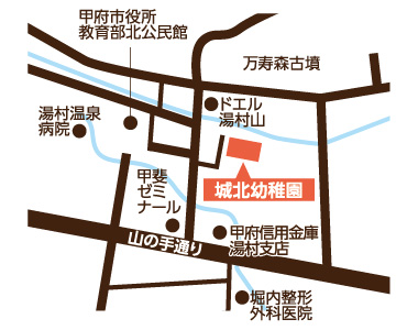 城北幼稚園所在地略図
